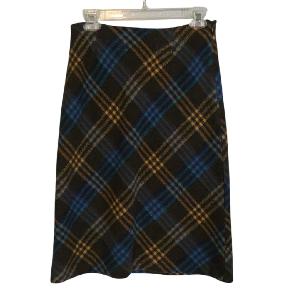 EUC Clio Plaid Midi Skirt - Vintage